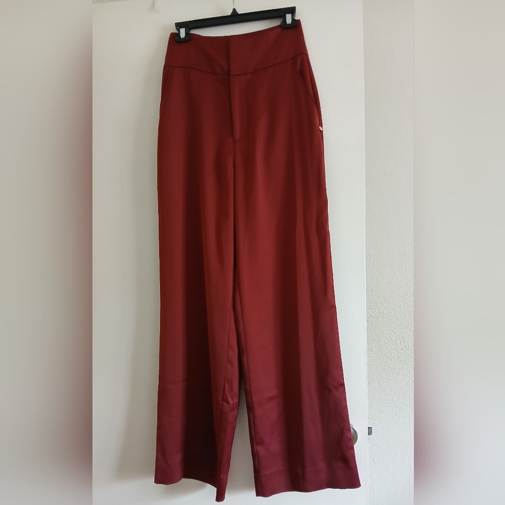 NWOT SCOTCH & SODA Endless Horizons wide legs pants, Size XS in dark red
